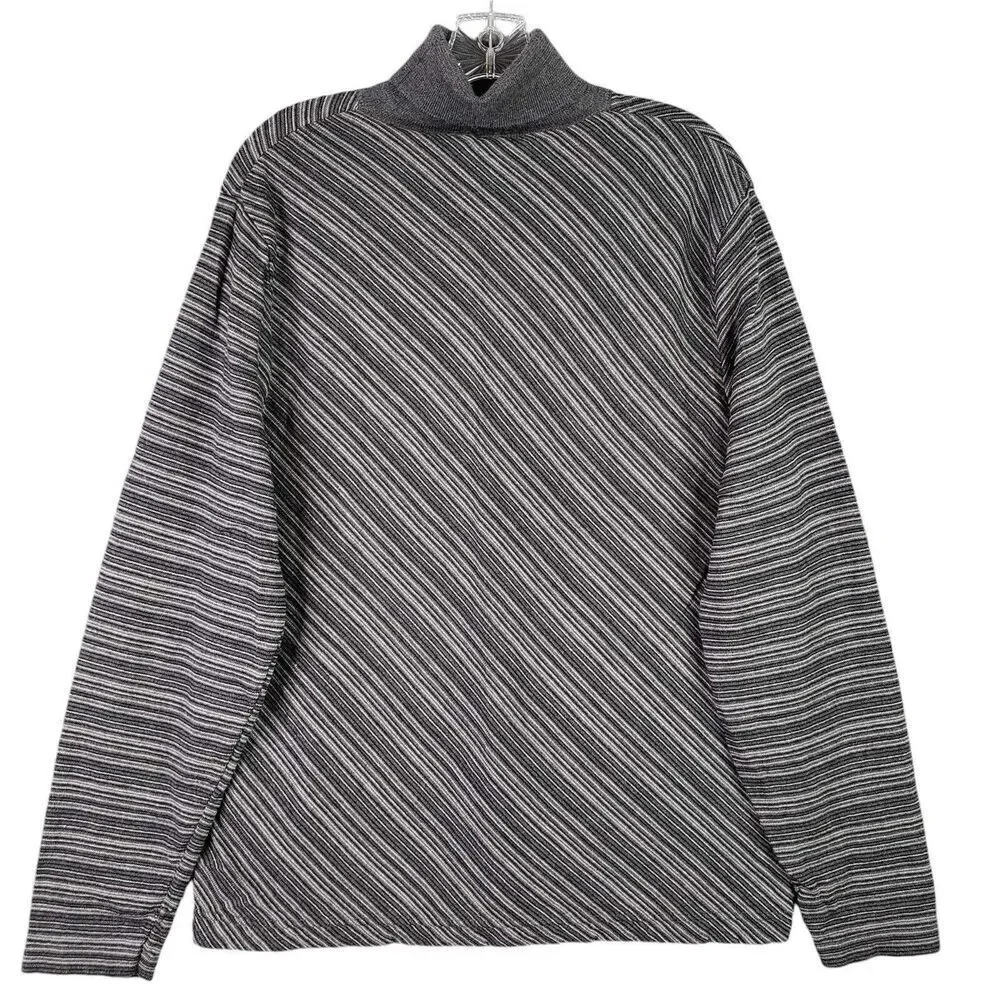 Metropolitan by Lord & Taylor Men’s Size L Italian Merino Wool Gray Sweater LS